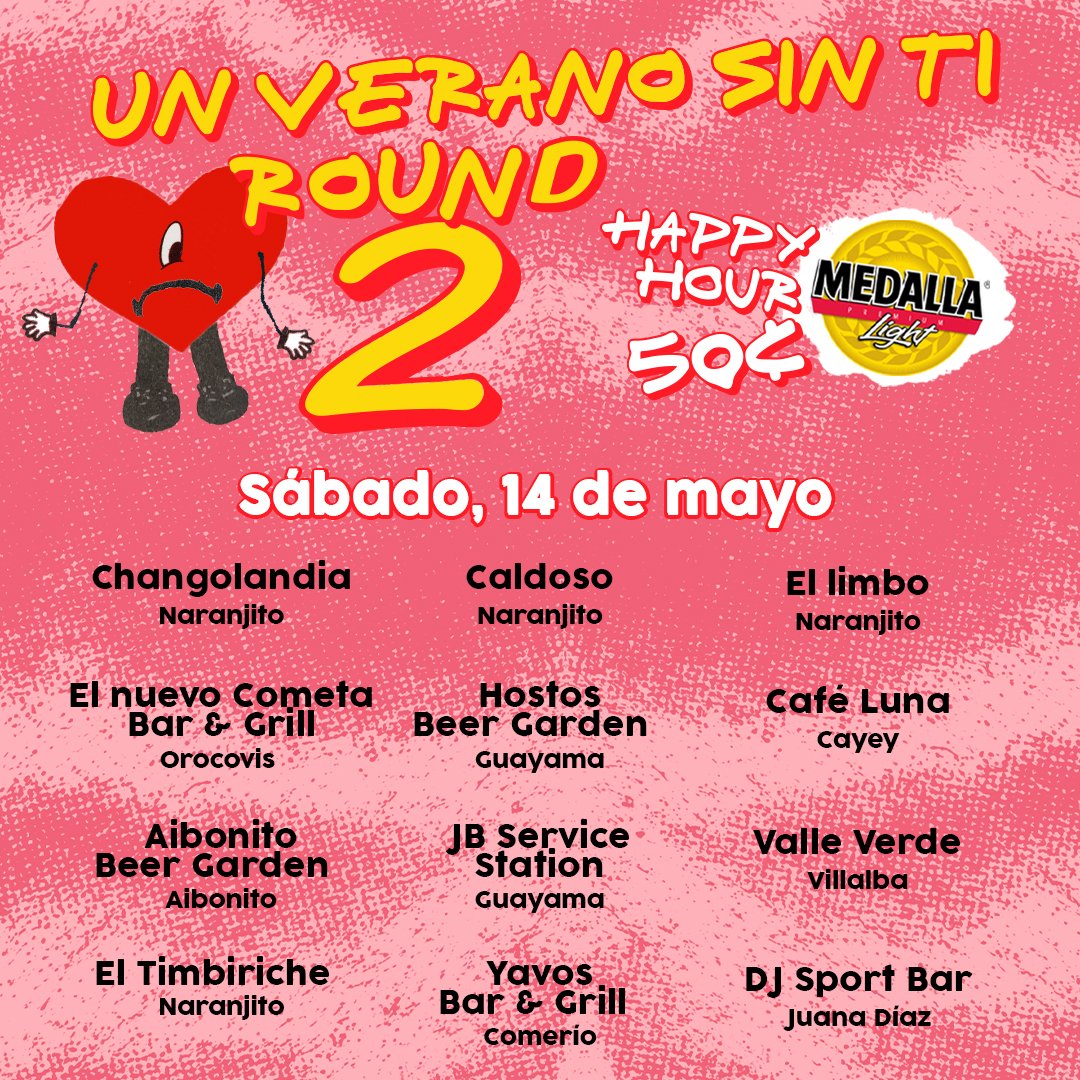 Dos cosas pa' repetir gracias a <a href="/sanbenito/">Benito Antonio</a>: un verano sin ti y las Medalla a 50¢. ❤️ 🌊🔥 Desde las 7pm.