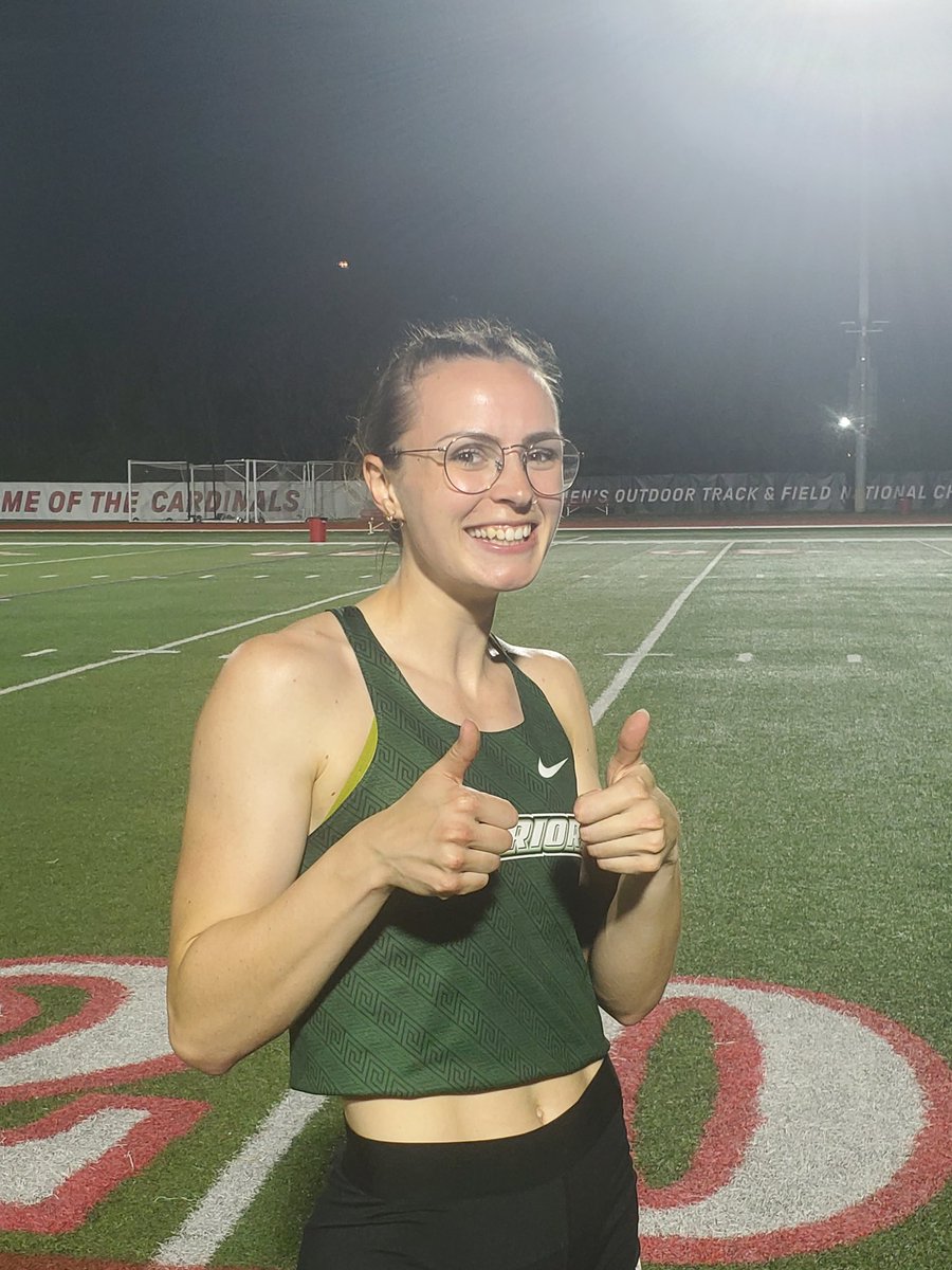 🚨SCHOOL RECORDS ALERT🚨 What a weekend for Kendra Schumacher, today she breaks the 100 school record with an 11.96, and then runs a HUGE 200 school record with an 24.19! She's now 9th in the 100 and 2nd in the 200 Nationally! #WeAreWarriors