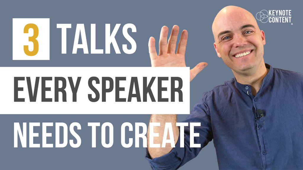 You don't need to have seven talks as a speaker. At most, you need three talks.

Watch this short video: '3 Talks Every Speaker Needs to Create'
▸ lttr.ai/ww9U

@keynotecontent #paidspeaker #publicspeaker #speaking #paidpresenter #speakingtips