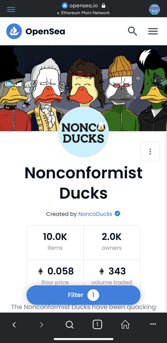 NickNice100293's tweet photo. Is that a blue check I see? LDG! Long overdue for one of the best projects and teams in the space! #DucksFlyTogether #DucksUnited @noncoducks https://t.co/c9iiNGo3jT