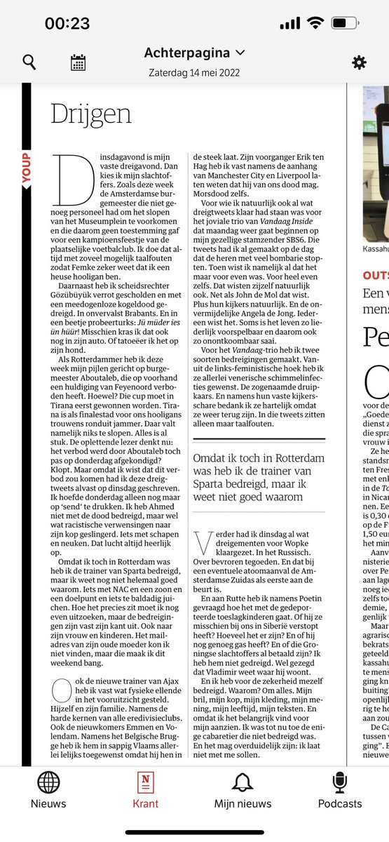 youpvanthek's tweet photo. .@NRC Drijgende zaterdag https://t.co/Odr9zZUmPP