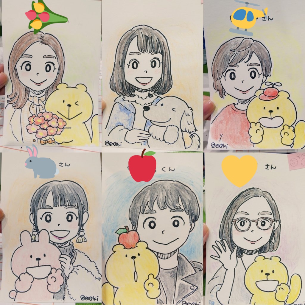 🎨似顔絵屋さんのご案内🎨
デザフェスでお好きな動物とのツーショット似顔絵を描きます!
下記画像をご確認ください✨

はがきサイズ、画材は水彩色鉛筆です。
人数で締め切ることはありませんが、受付時のお待ちの人数により仕上り時間が変わりますのでご了承ください🙇🏻‍♀️ 