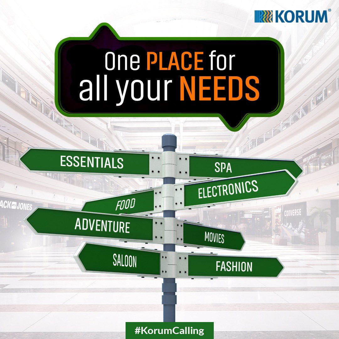 KorumMall's tweet photo. Don't you just love that feeling when all your needs are in one place 😍🙌

#korumcalling #mysafeplace #korummall #food #dailyessentials #fashion #saloons #movies #spa #electronics #adventure #thrill #needs #Luxury https://t.co/bH3M81UNNS