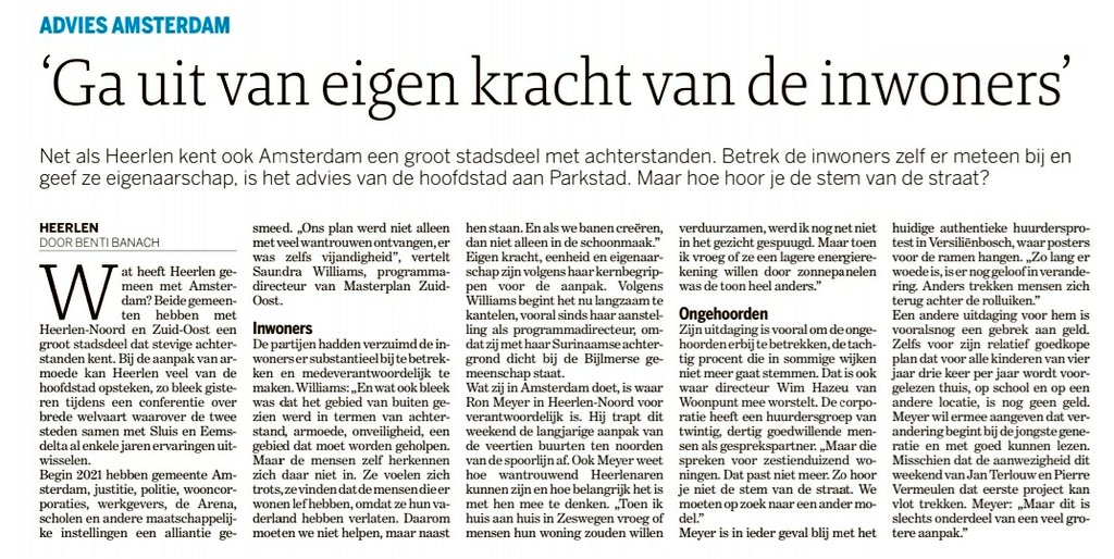 Vandaag gaat onze trotse inhaalrace <a href="/heerlen_noord/">Nationaal Programma Heerlen Noord</a> van start! Voor al onze kinderen en de toekomst van de hele stad en streek. #Heerlen #Mijnstreek #Parkstad 
m.limburger.nl/cnt/dmf2022051…?