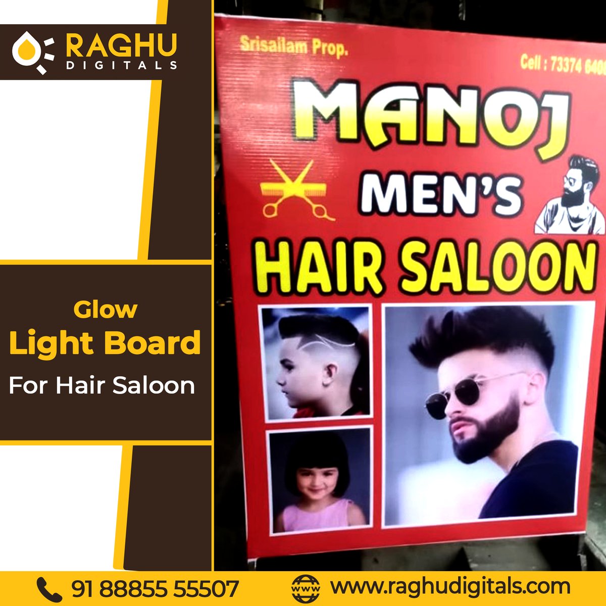 RAGHUDIGITA1S's tweet photo. Glow Light Board For a Hair Saloonπ«
We Ensure High-end Visual Appeal to Your Business.
Get in Touch For A Free Quote: +91 88855 55507 Visit: https://t.co/XHfepRg34g
#raghudigitals #glowsign #glowsignboards #glowsigns #glowsignboardmanufactures #glowsigndigitals #glowlights https://t.co/ghzczp5rzZ