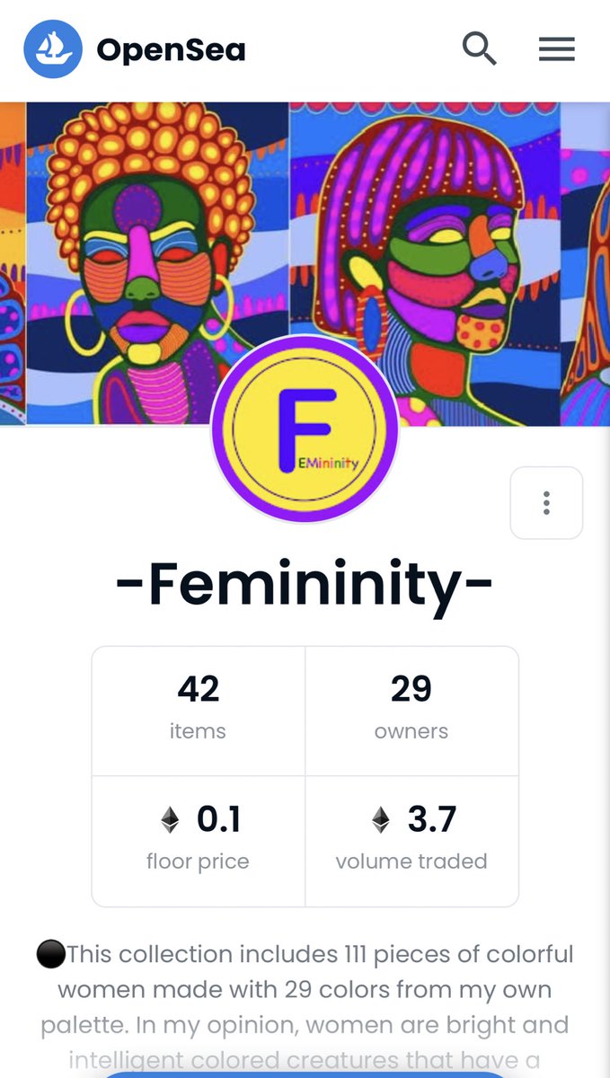 saharrococo's tweet photo. 🌸🌸Femininity collection 🌸🌸
🤍 💓100% handmade
🤍 💓 36 SOLD
🟦🟪🟦6 items available now🟪🟦🟦
👉🏾https://t.co/4lnXHRFZWs
@opensea
#WomeninNFT #WomenInNFTs #nftwomen #NFT #NFTs #NFTCommunity #NFTartist #FemininityCollection🧚🏾♀️ 🧚🏾♀️ https://t.co/LIMTGNkqOX