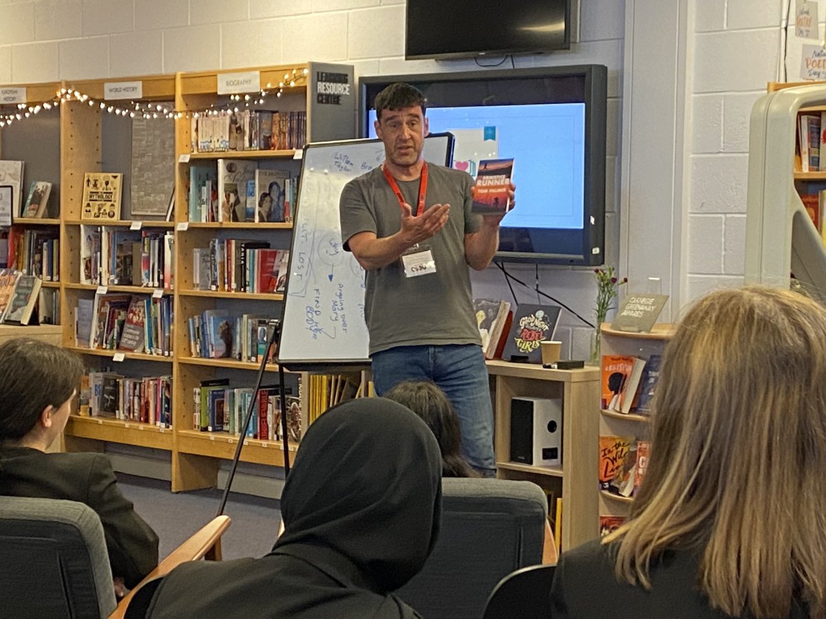 What an enriching morning we had with <a href="/tompalmerauthor/">Tom Palmer</a> <a href="/RoundhaySchool/">Roundhay School</a> - careers in writing assembly, PE challenges <a href="/RSch_PE/">Roundhay PE</a> ,keepie-uppie at break and creative writing workshop <a href="/RSch_LRC/">Roundhay LRC</a> <a href="/RSch_English/">Roundhay English</a> <a href="/RSch_class2025/">Roundhay Year 11</a> . #WeAreRoundhay