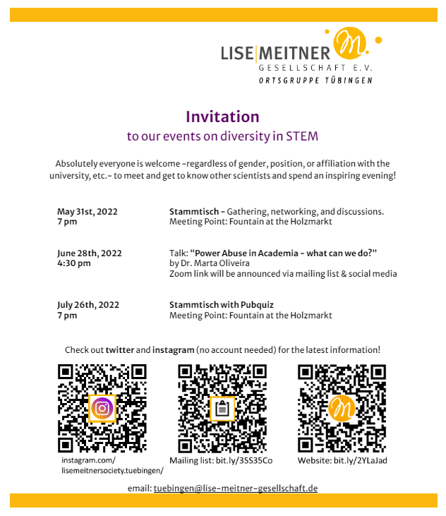 Tuebingen Lise Meitner Society tweet media