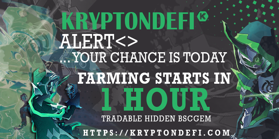 KryptonDefi's tweet photo. ALERT<>
#BSCGem Look Inside ;)
FARMING STARTS TODAY IN 1 HOUR

Keep it Simple with https://t.co/4hwnBfamUw

#hiddengem:
https://t.co/mNopcbICzi

#Defi #BSC #yieldFarming #BinanceSmartChain #tokens #tokenlaunch #BTC #ETH #stablecoins #BNBChain #BNB #pancakeswap https://t.co/aenBiAEtMA