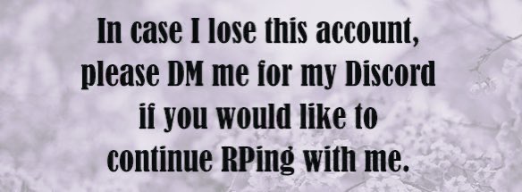 Just thought I’d post this in case anything happens with this account. Please feel free to DM me if you’d be interested in writing.
