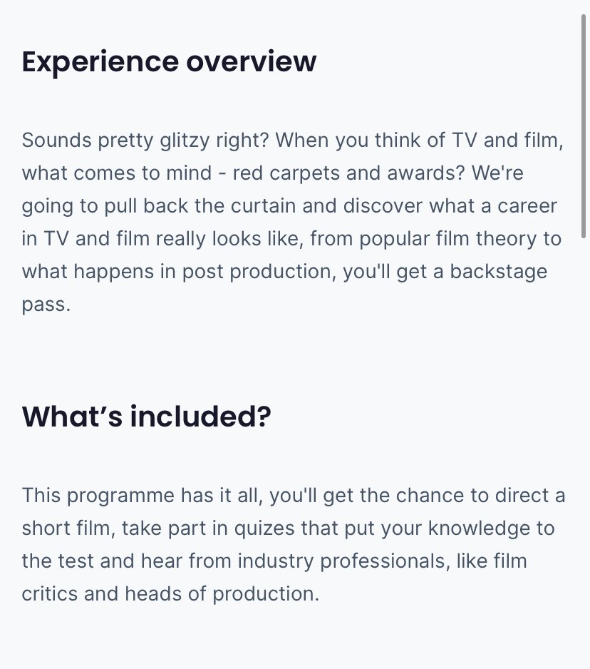 media_ccs's tweet photo. Virtual work experience opportunity here for #FilmStudies &amp; #MediaStudies students &amp; those considering a career in Television &amp; Film 📺 @springpod #WorkExperience

https://t.co/1K5QE51Zhl https://t.co/tsebY1OAY3