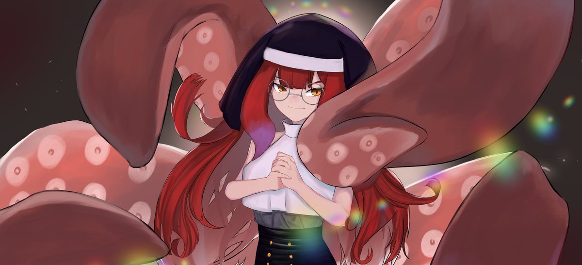 Penguil_Art's tweet photo. I just listed “Mako” 

Mako is half human half Tako. She is a young woman working in a church who washes away the sins of others.

And all bidder will have a gift from me .
11000 x 5000 px 600 DPI

https://t.co/3FYSP4brf6 https://t.co/G5Lc6dNZZG