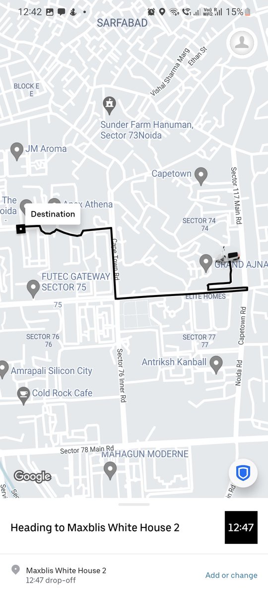 Anangamrit's tweet photo. @Uber_India Hey Uber your driver has started a trip without me and is still continuing it. It has been more than half an hour. He has declined multiple calls. Firstly I was forced to wait for 25 min, later I had to take alternate cab service. This is highly unprofessional of uber. https://t.co/anYGjtOBWF