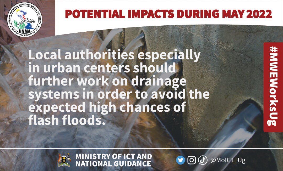 #MWEWorksUg Local authorities should emphasize the need for water harvesting, this will speed up Agriculture in times of water scarcity. 
It also decreases flooding and sewerage that would harbor  mosquitoes, hence becoming a threat to humanity. <a href="/MoICT_Ug/">Ministry of ICT&NG</a> <a href="/MosesWatasa/">Moses Watasa</a>