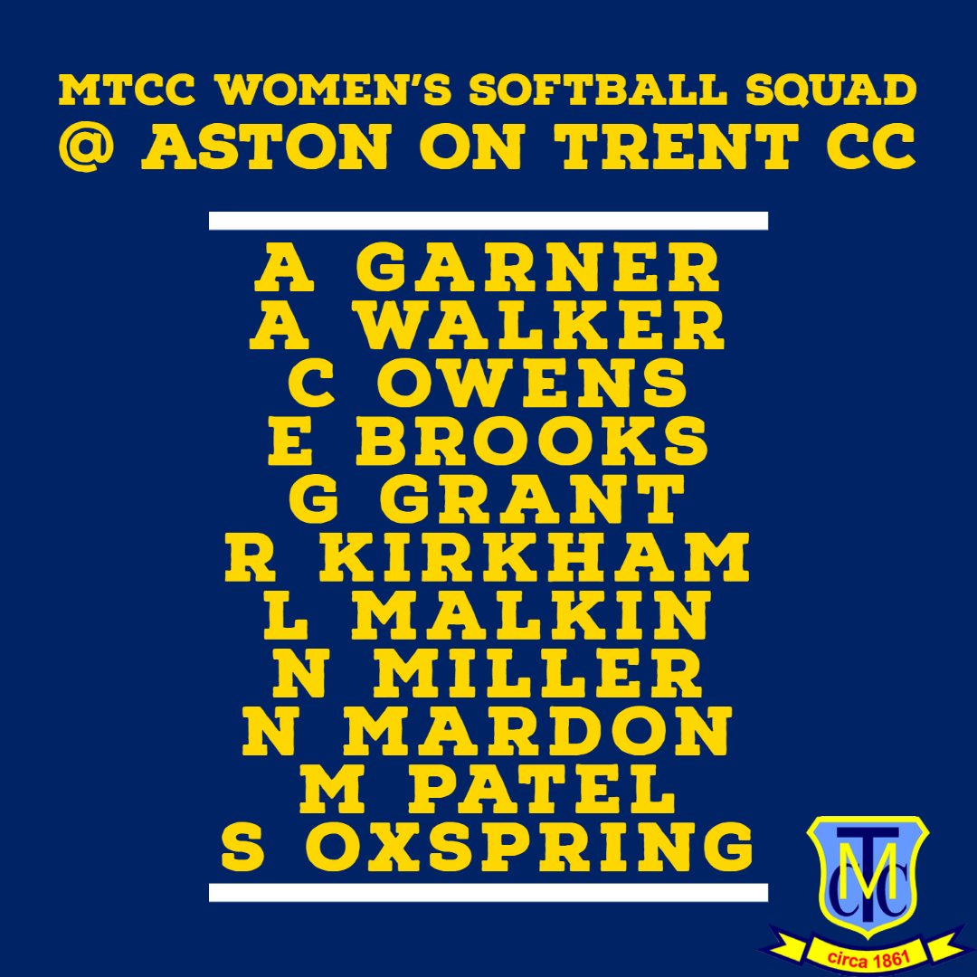 Game week 4 continues:

📅 15/05
🏆 3rd XI v <a href="/AllestreeCC/">Allestree CC</a> 
📍 <a href="/MelbourneMSP/">Melbourne MSP</a>
⏱ 13:30
🏏 Match Ball Sponsored By <a href="/MelbourneTurf/">MelbourneSportsTurf</a>

📅 15/05
🏆 Women's Softball Tournament
📍 <a href="/AOTVCC_2015/">AOTVCC</a>
⏱ 11:00

Team news below 👇

#LoveTheBadge🏏