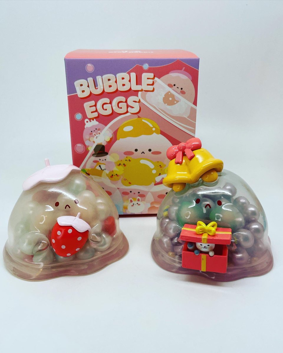 BlindBoxEmpire's tweet photo. Bubble Eggs Series 1 and 2.  #bubbleeggs #blindbox #grayrabbit #heydolls #shakertoy https://t.co/9AR0lNBX0R