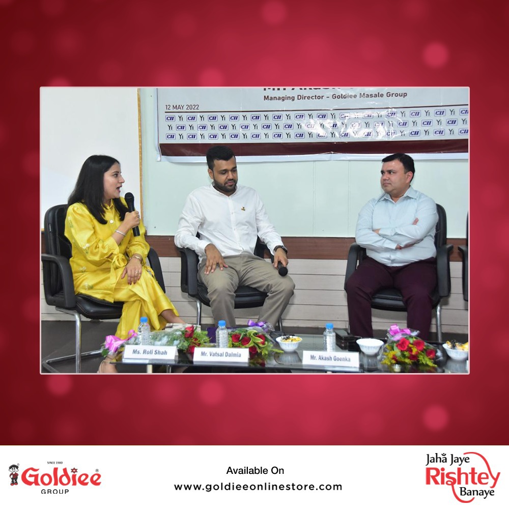 GoldieeGroup's tweet photo. Our Director, Mr. Akash Goenka gracing the Yuva Induction Programme organised by the Young Indians Organisation.
.
.
#GoldieeMasale #GoldieeGroup #GolideeSpices #YuvaInductionProgramme #VocalForLocal #export #exporters #Kanpur #ISO #iso9001 #HACCP #Agmark #JahaJayeRishteyBanaye https://t.co/x2MGFJladD