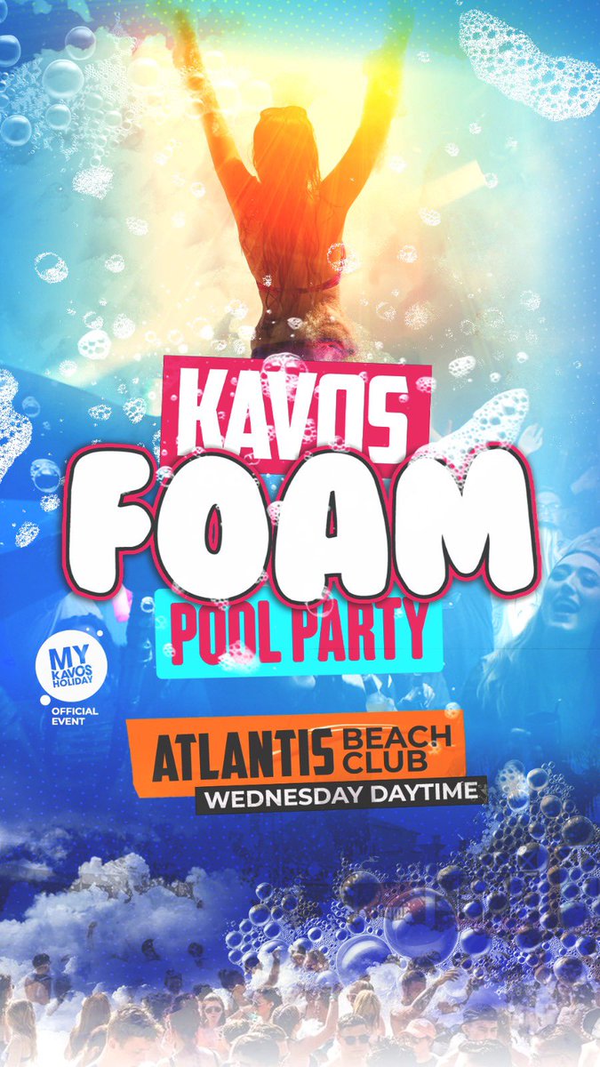 Foam pool party new in #kavos for #2022 #letsgo #parttytime