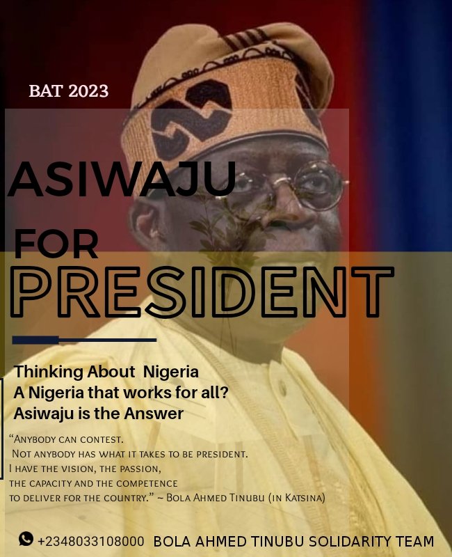 OGBeNiOnX's tweet image. “I Have Produced Many Leaders Who Are Working To Make The System Better

~Asiwaju Bola Ahmed Tinubu