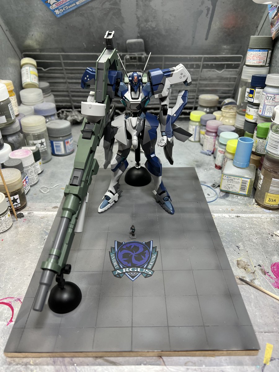 nagnan_'s tweet photo. マブラヴオルタネイティブトータルイクリプスより試製99型電磁投射砲とコトブキヤ ノンスケ不知火使用の不知火弐型Phase1完成。99砲はCADと3Dプリンタで制作。問題なければ明日静岡ホビーショー合同展示で南館E-58で展示します。よろしく
#静岡ホビーショー2022 #マブラヴアニメ #TE_anime #firstAge https://t.co/p8jBFO1HAM