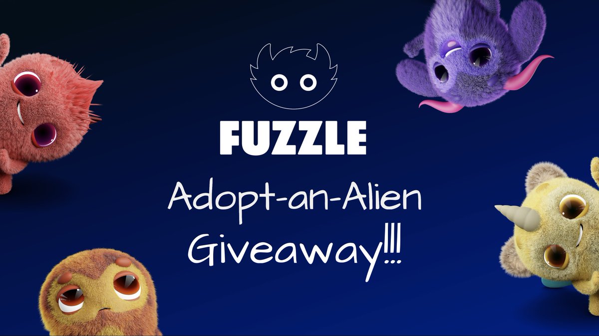 🎉Adopt-an-Alien Giveaway🎉
Get a first-of-its-kind AI-enabled "living" NFT!
Follow
Like
Retweet
Tag 3 Friends
Join The Discord discord.gg/BeeezCnJTf
Comment  #FuzzleFam #StayGucci

🎉Winner Will be Announced End of Day!🎉

Stay Gucci, Fuzzle Fam

#NFTGiveaways #NFTCommunity