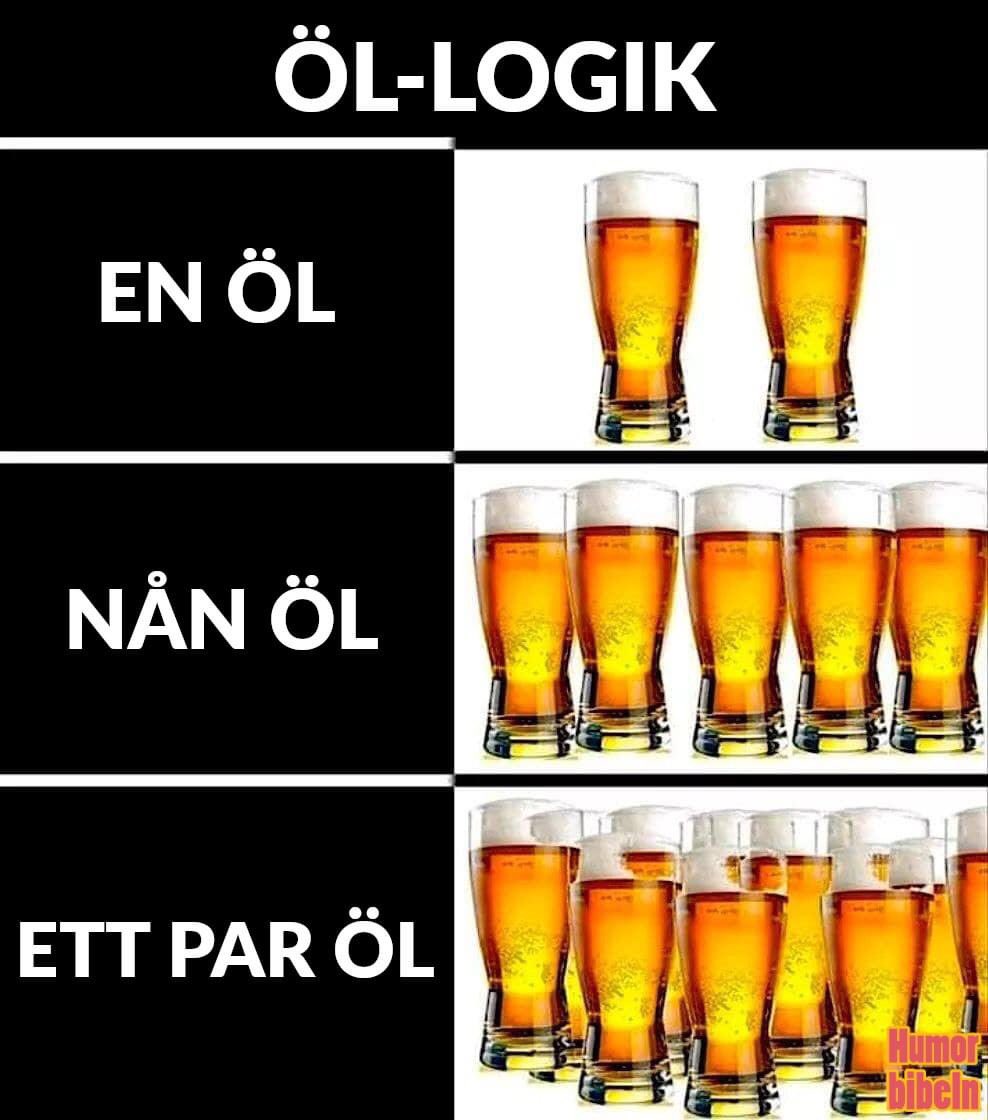 Jo, jag drack visst "ett par öl" igår.