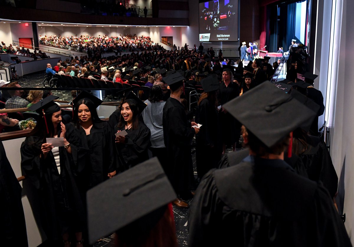 AlexMcIntyre520's tweet photo. A few scenes from Aims Community College's spring commencement ceremony in the newly opened Aims Welcome Center in Greeley. Friday, May 13, 2022 | More photos: https://t.co/TSdsRTuZOb | 📸 for @GreeleyTribune https://t.co/rosk1hMeP8