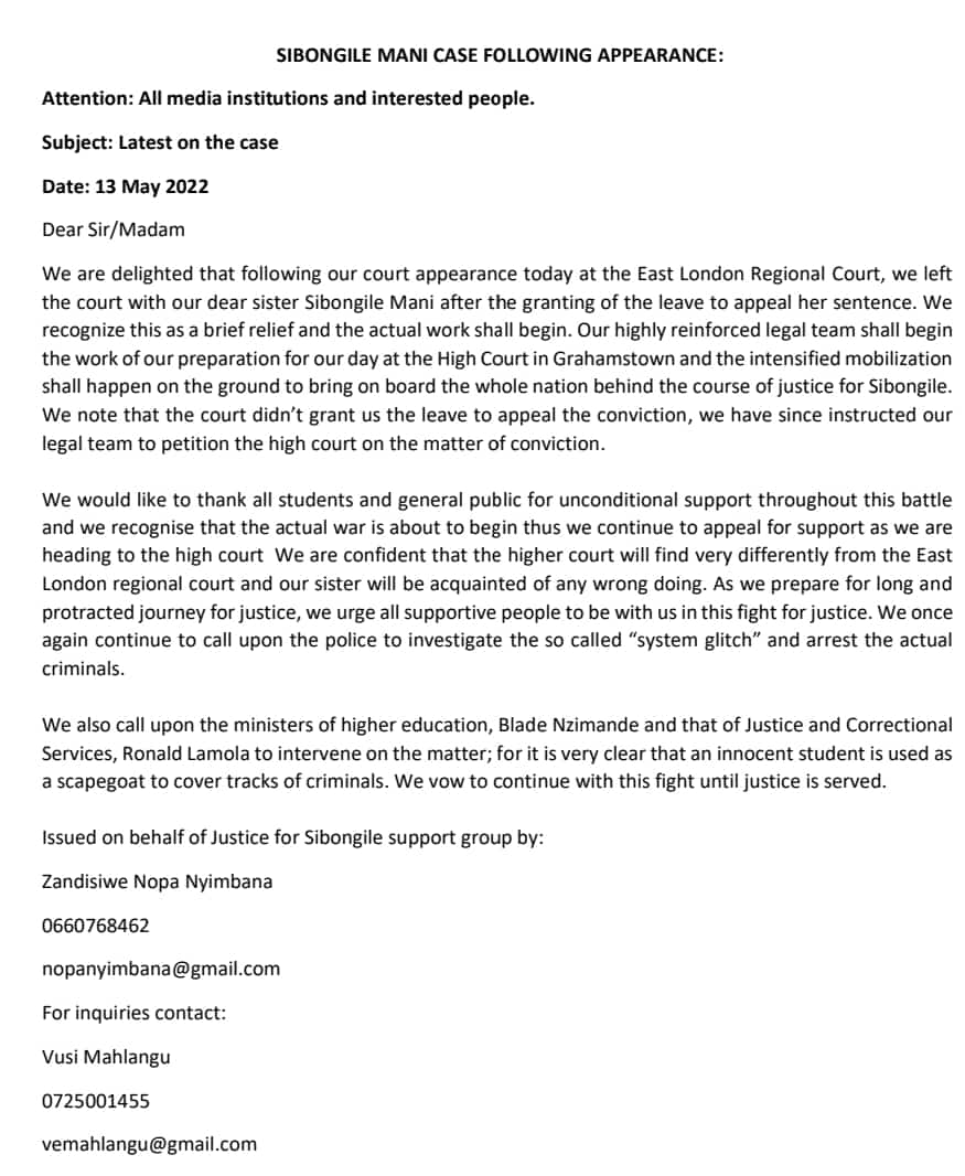 After yesterday tussle and debates in the east London regional Court we were granted leave for appeal in the high Court
