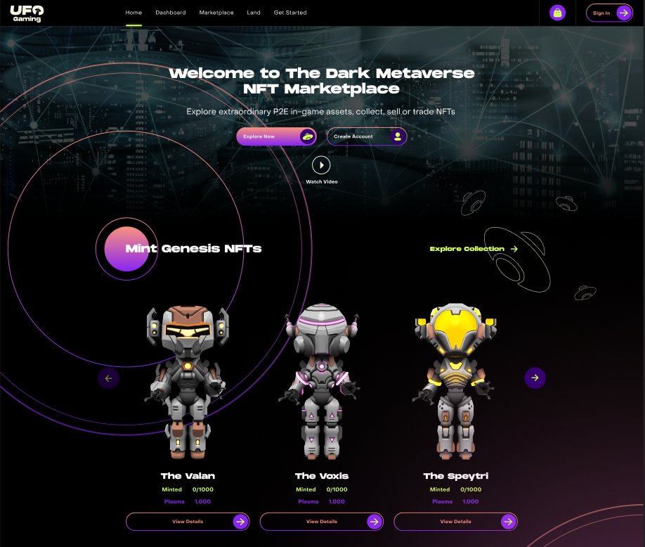 $UFO Gaming  🛸                     
<a href="/TheUFOtoken/">Space (Prev. UFO Gaming)</a>

The NFT Marketplace 

#NFTs #VirtualLand #Collectibles #Avatars

Learn more 👇
ufogaming.medium.com/9-ufo-gaming-f…

#UFOARMY #UFOGEES
 
#NFTMarketplace #DarkMetaverse