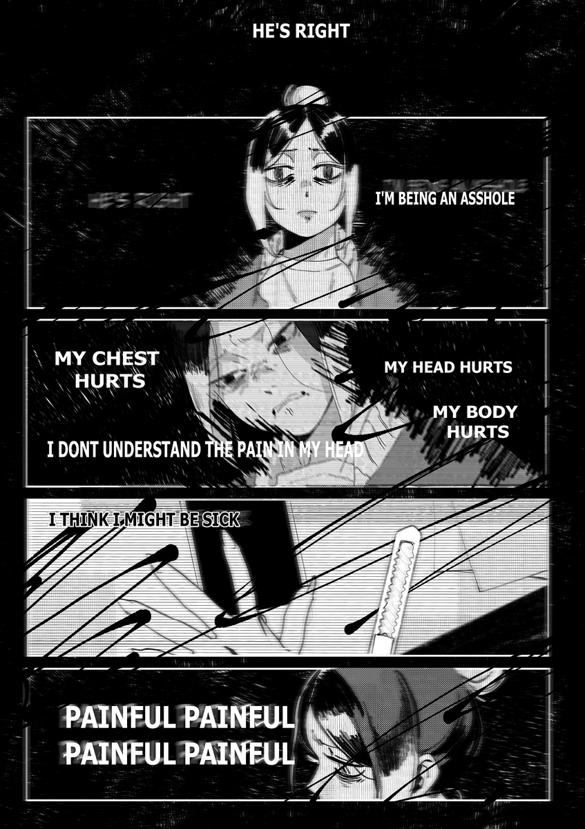 "Everything is fine" (18/23)
TW ! self harm 