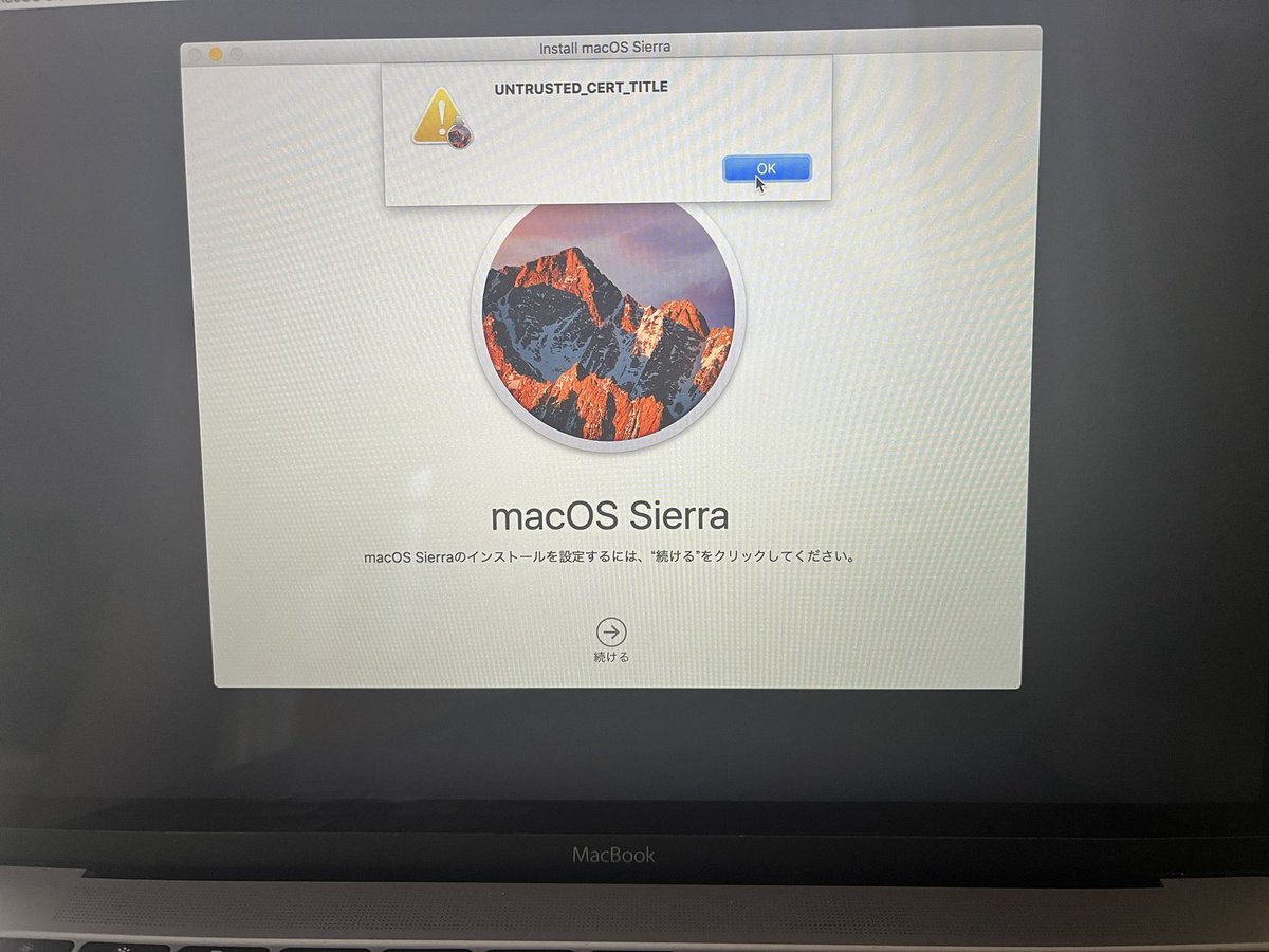 naetorunae_'s tweet image. 誰かこれ解決する方法教えてください

 #Macbook  #疑問符
 #OSインストール