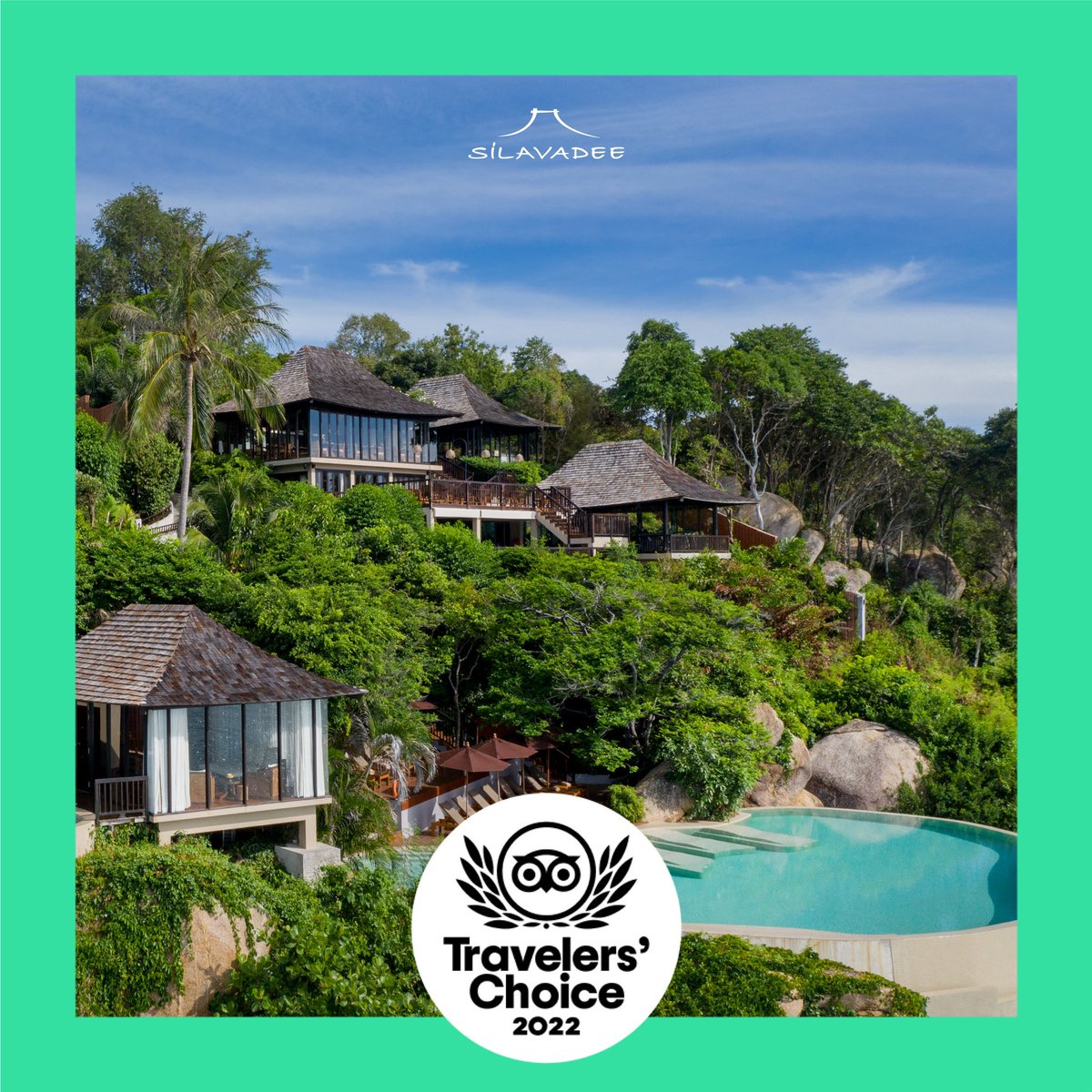 silavadeeresort's tweet photo. Congratulations to Silavadee Pool Spa Resort 

#tripadvisor #travellerchoice2022 
@Tripadvisor #silavadeeresort #samui #thailand https://t.co/he9RRSrMdu