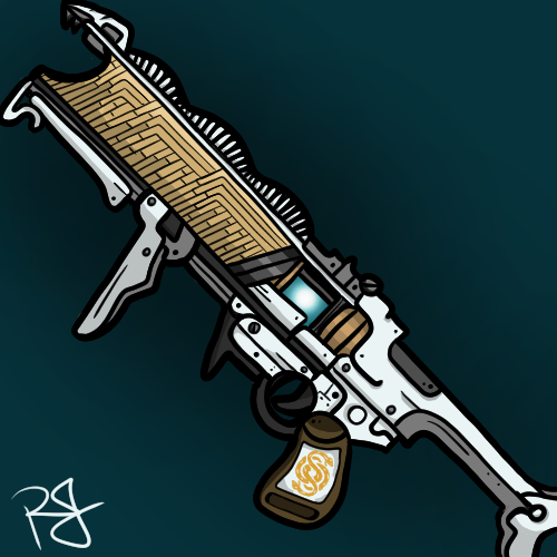 RogueRaych's tweet photo. A couple drawings of my 2 favorite #Destiny2 weapons #Destiny2Art https://t.co/gsi6KXaVq7