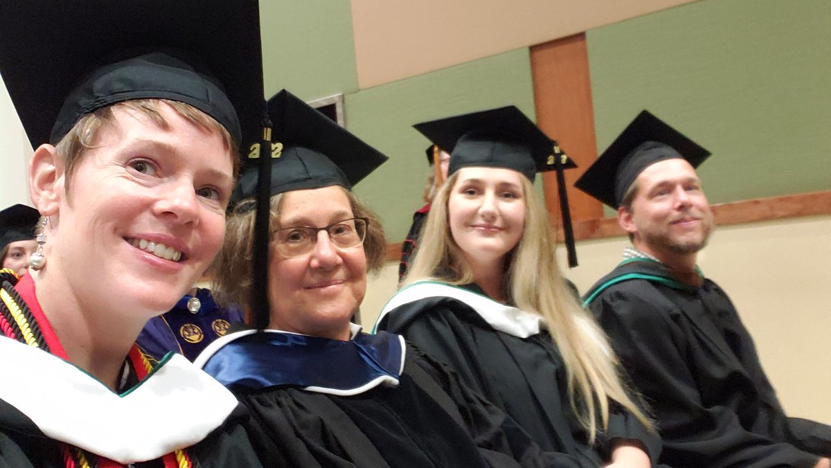 SLUEnglish's tweet photo. Master’s Hooding Ceremony 

Paige Devall, hooded by David Armand 
Erica Welter, hooded by Ziba Rashidian https://t.co/4Q73DqV5Zu