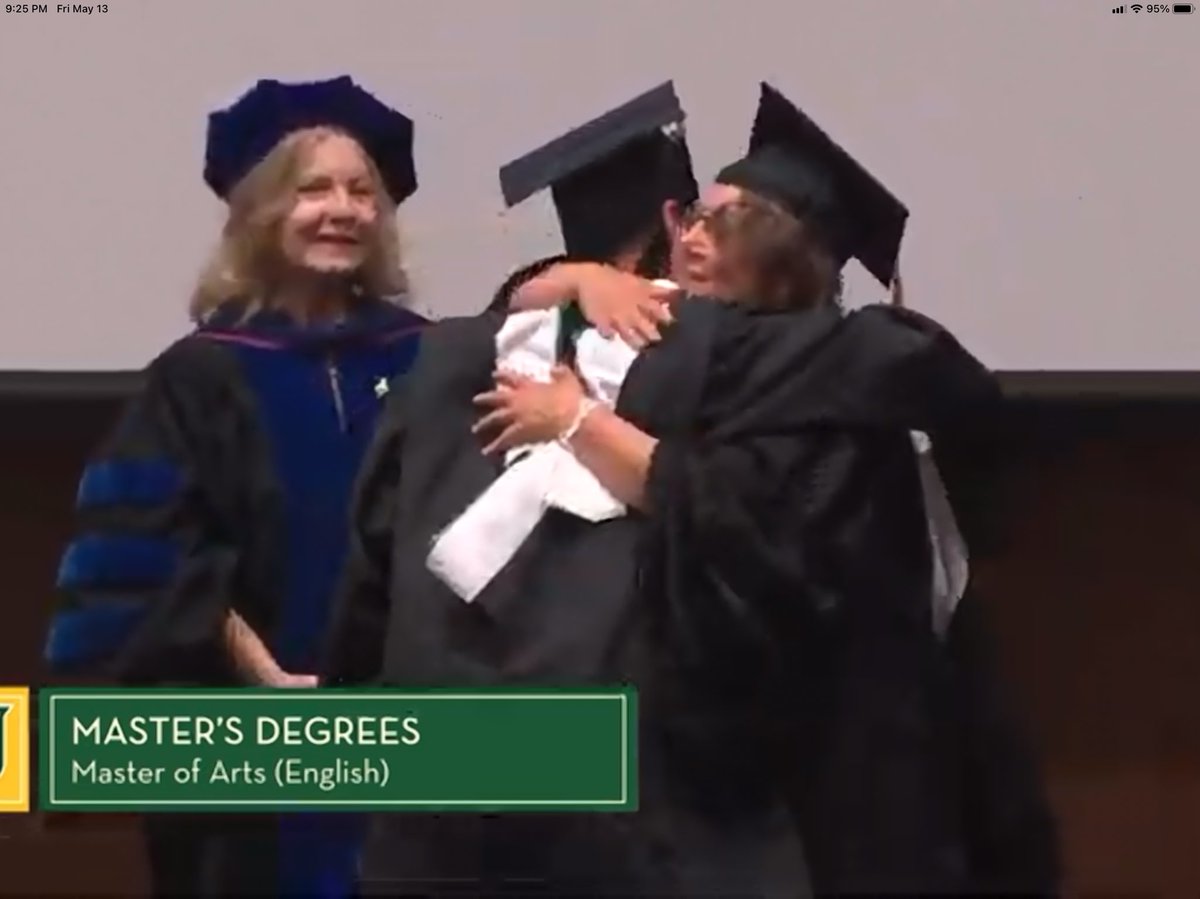 SLUEnglish's tweet photo. Master’s Hooding Ceremony 

Paige Devall, hooded by David Armand 
Erica Welter, hooded by Ziba Rashidian https://t.co/LkmtNU0Ey2