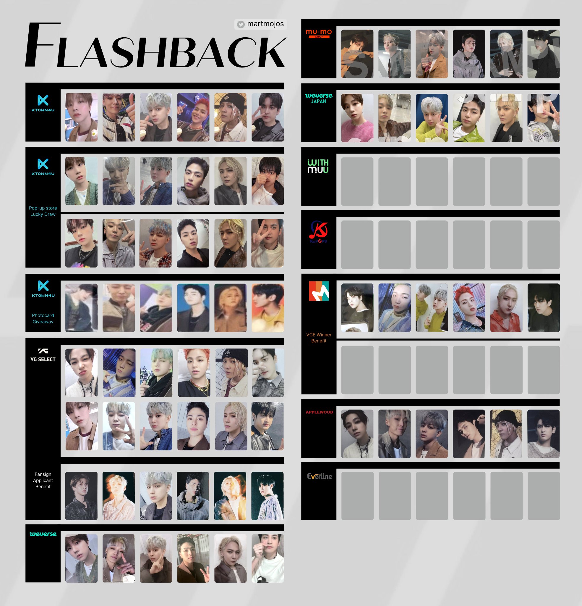 【非売品】iKON トレカコンプセット　FLASHBACK weverse 非売品】iKON トレカコンプセット FLASHBACK weverse