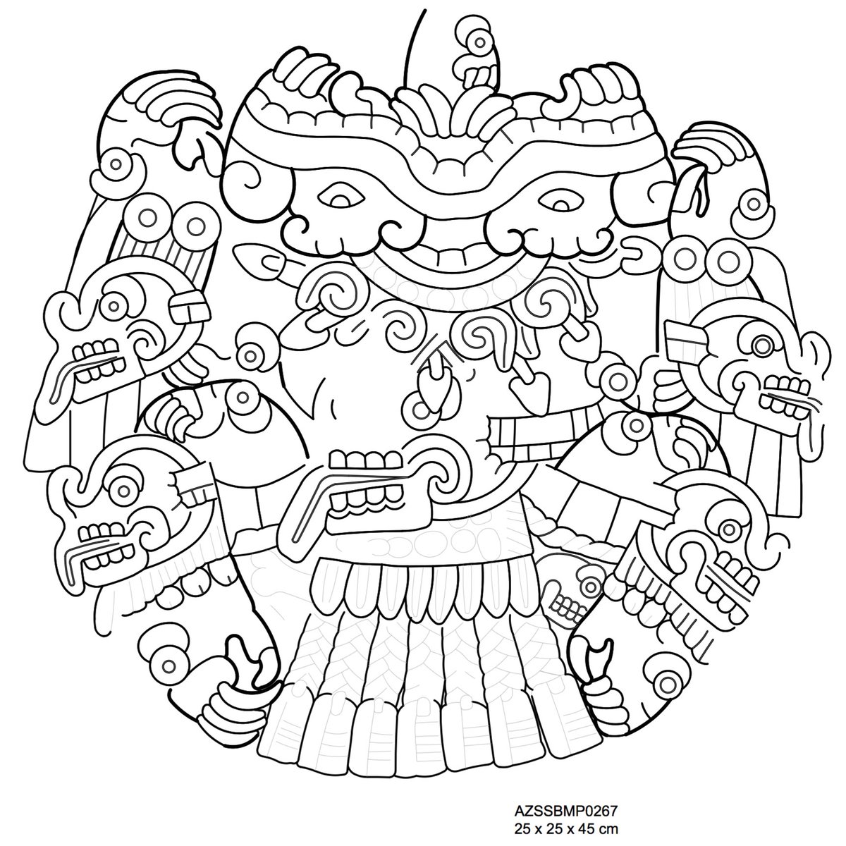AZSSBMP-0267 #Tlaltecuhtli #BirthVase #Quetzalcoatl, image size:1200x1200