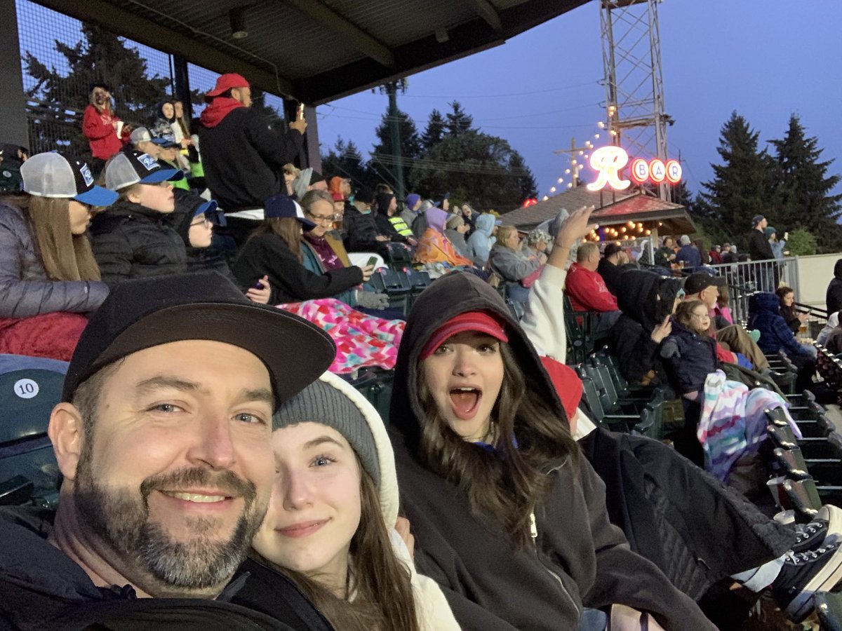 #Rselfie.  Rainiers game with the family.  Work life balance.  Go Rainiers