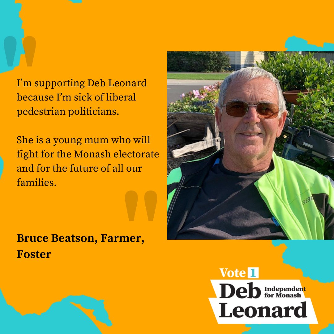 debleonard's tweet photo. Thank you for the endorsement Bruce!
#Auspol2022 #Deb4Monash #yourcommunityvoice https://t.co/oMYUjcGqTw