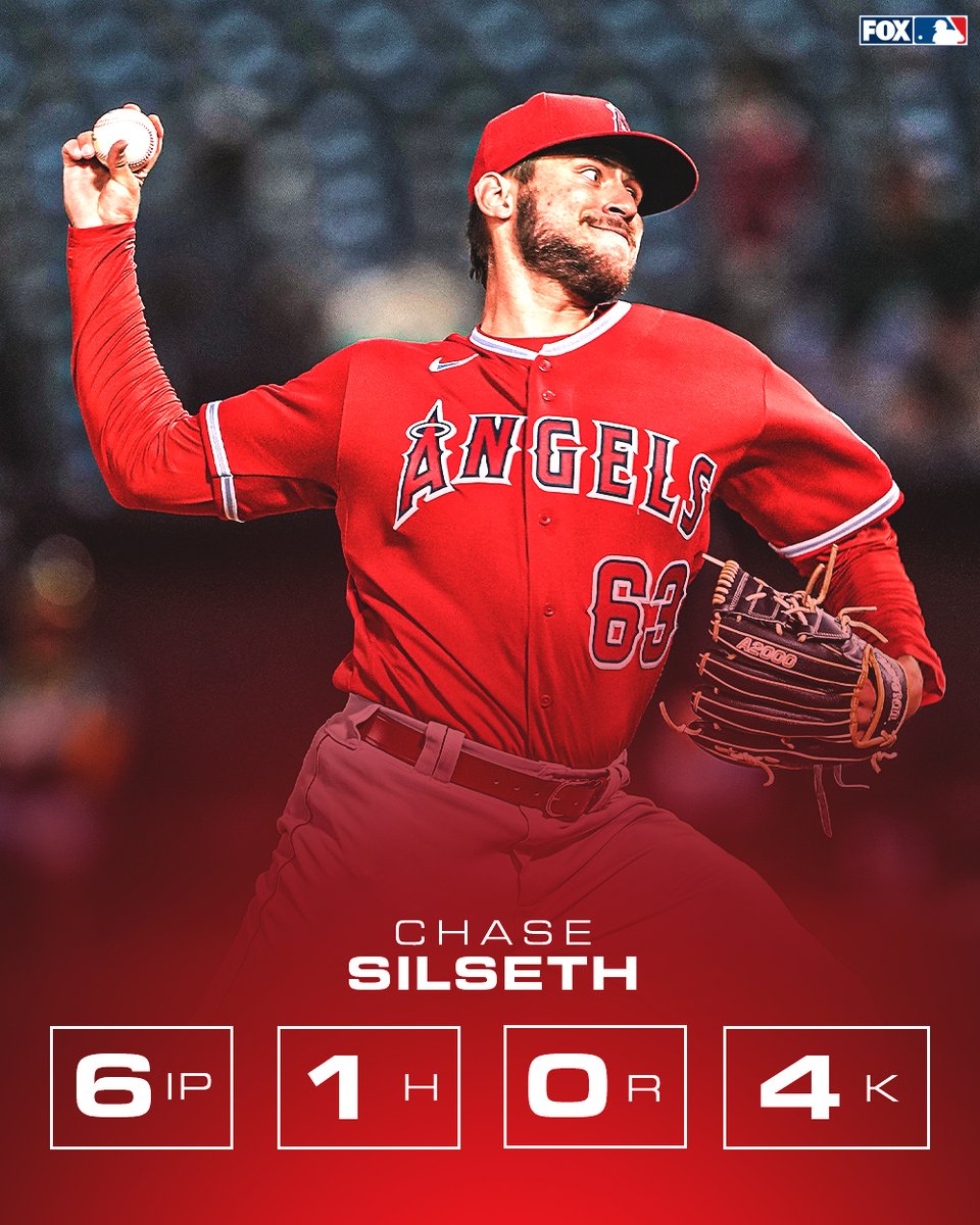 Chase Silseth becomes the 2nd pitcher in <a href="/Angels/">Los Angeles Angels</a> history to allow 1 hit through at least 6 IP in his MLB debut 🔥🤯