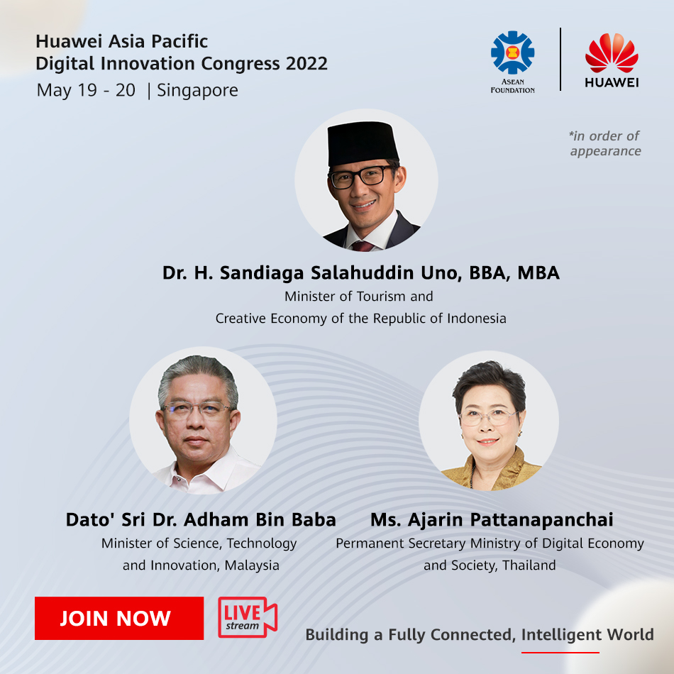 HuaweiAPAC's tweet photo. Join us to light up a Digital APAC! Be a part of the conversation with various innovative leaders where we share our ideas in building the best possible Digital APAC together💡
Learn more at Huawei APAC Innovation Congress: https://t.co/4QT5vbUHlM

#FORinnovationDigitalAPAC