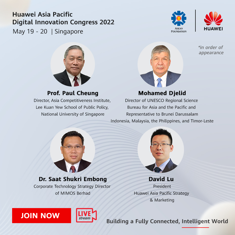 HuaweiAPAC's tweet photo. Join us to light up a Digital APAC! Be a part of the conversation with various innovative leaders where we share our ideas in building the best possible Digital APAC together💡
Learn more at Huawei APAC Innovation Congress: https://t.co/4QT5vbUHlM

#FORinnovationDigitalAPAC