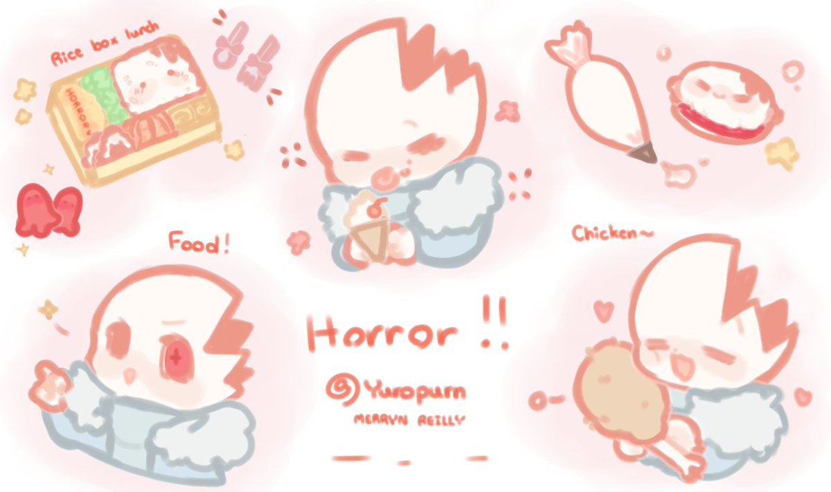 Yuropurn's tweet photo. 🍱🍗✨
♡︎♡︎ Food ! Horror !!

#Horrorsans #Horrortale #Undertale https://t.co/1JZFK67ZCR