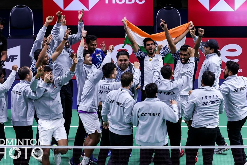lakshya_sen's tweet photo. The last hurdle. The big one. Let's do this, TOGETHER. 

This is INDIA. 🇮🇳 #ThomasAndUberCup2022 #TUC2022 #BWF https://t.co/bvSU8XrsrQ
