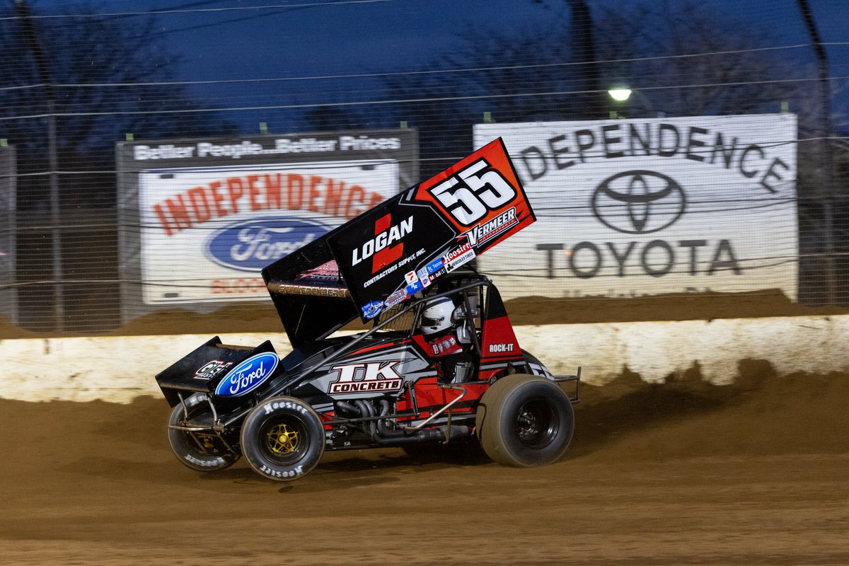 Hunter Schuerenberg comes home in 3rd tonight at I-96 Speedway with All Star Circuit of Champions. #TeamEGM