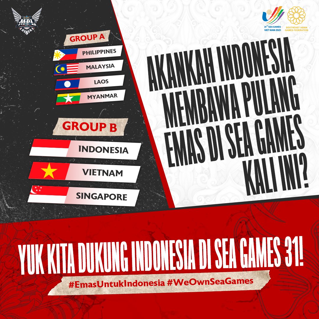 mplidofficial's tweet photo. Akankah Indonesia membawa pulang emas di Sea Games nanti? 👀🙌🥇 https://t.co/NNUQYv1Tg9