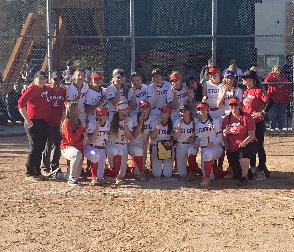 DISTRICT CHAMPS!! The <a href="/OwyheeSoftball/">Owyhee Storm Softball</a> team got it done in year one ☝️ No seniors = No problem. This talented group now sets their sites on CDA for the State tourney. Excited to see their growth all season. Congrats coaches and players!! Making Owyhee Proud!! #youngandtalented