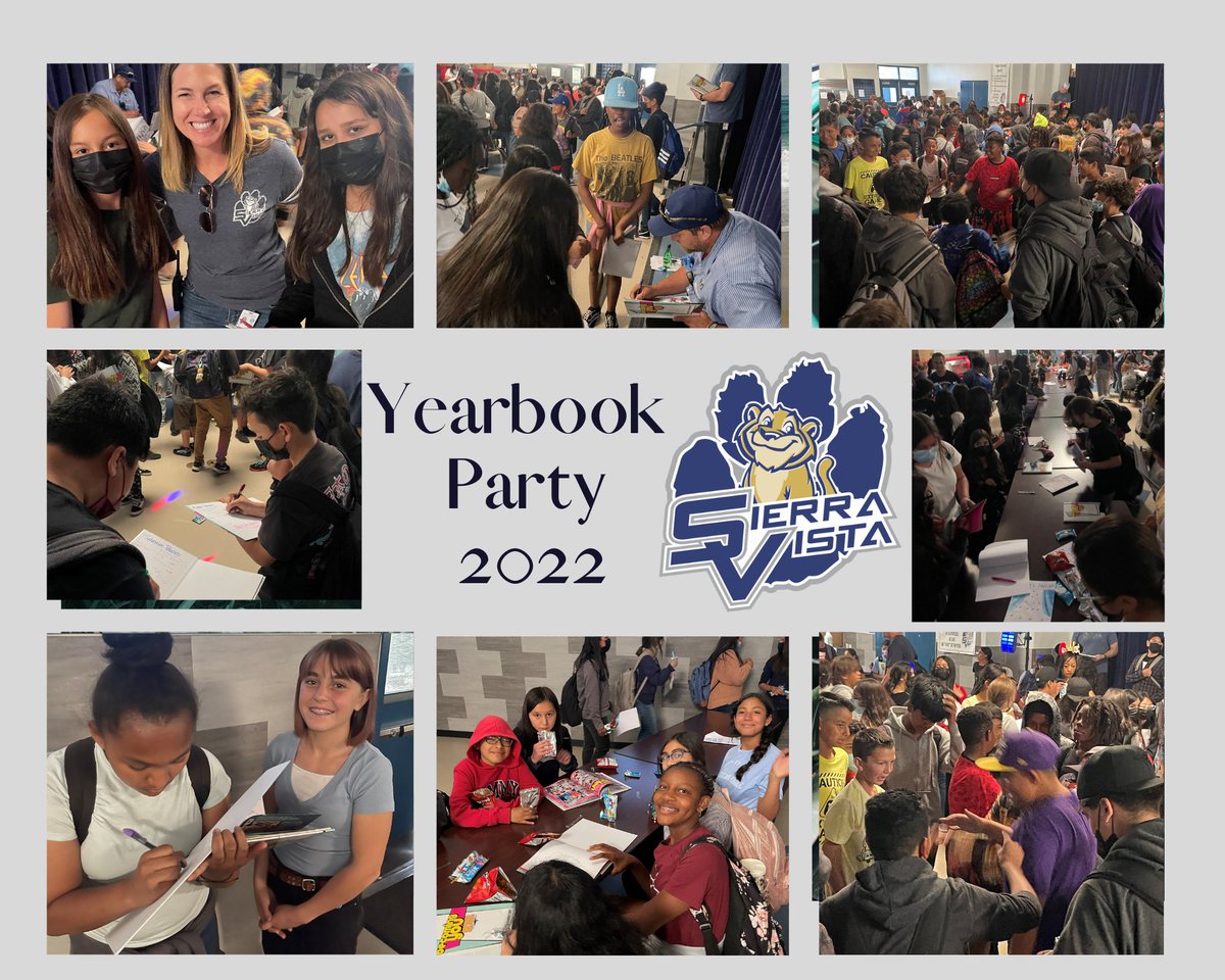 Yearbook Signing Party! Sixth grade scholars enjoying their first end of the year activity! <a href="/sierravistak6/">Sierra Vista</a>