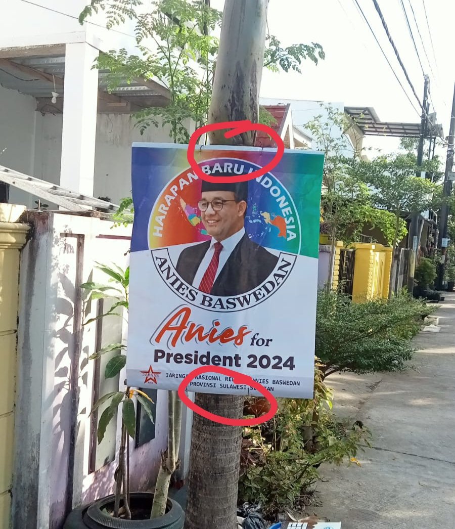 njuwantondex's tweet photo. Tidak pakai paku, tidak merusak kehidupan alam lain.

#2024GantiPresiden
#2024GantiPresiden https://t.co/kL1viqsZjE