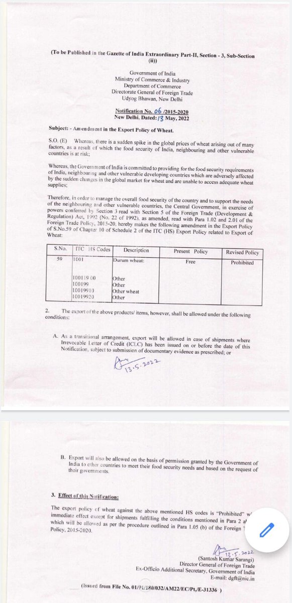 airnewsalerts's tweet photo. India bans wheat export with immediate effect. https://t.co/XXvtXWzyw4